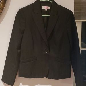 Black pinstripe blazer